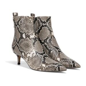 FRANCO SARTO Women's Shay ROCCIA Leather Snake Print Boots Booties Sz 7.5M NWT